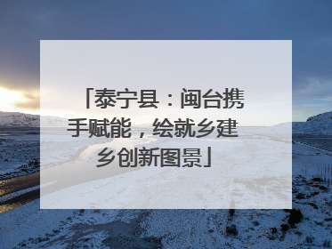 泰宁县：闽台携手赋能，绘就乡建乡创新图景