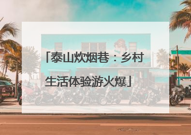 泰山炊烟巷：乡村生活体验游火爆