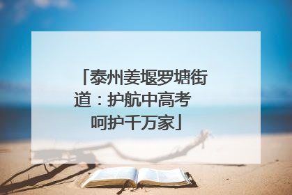 泰州姜堰罗塘街道：护航中高考 呵护千万家