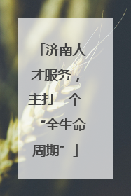 济南人才服务，主打一个“全生命周期”