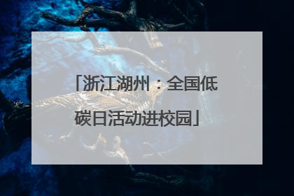 浙江湖州：全国低碳日活动进校园
