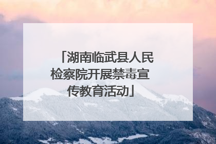 湖南临武县人民检察院开展禁毒宣传教育活动