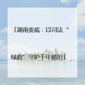 湖南娄底：以司法“绿盾”守护千年梯田