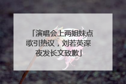 演唱会上两姐妹点歌引热议，刘若英深夜发长文致歉