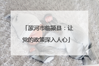 漯河市临颍县：让党的政策深入人心