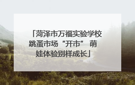 菏泽市万福实验学校跳蚤市场“开市” 萌娃体验别样成长