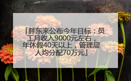 胖东来公布今年目标：员工月收入9000元左右，年休假40天以上，管理层人均分配70万元