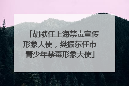胡歌任上海禁毒宣传形象大使，樊振东任市青少年禁毒形象大使