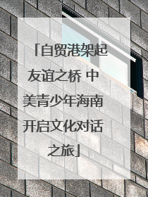 自贸港架起友谊之桥 中美青少年海南开启文化对话之旅