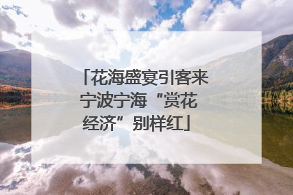 花海盛宴引客来 宁波宁海“赏花经济”别样红