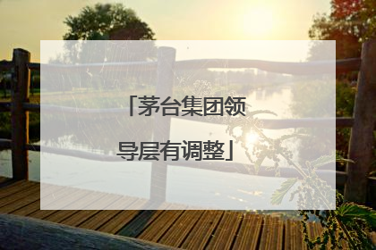 茅台集团领导层有调整