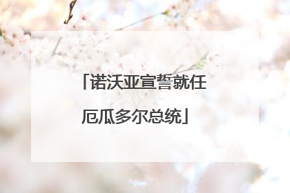 诺沃亚宣誓就任厄瓜多尔总统