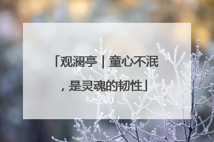 观澜亭｜童心不泯，是灵魂的韧性