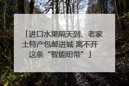 进口水果隔天到、老家土特产包邮进城 离不开这条“智能纽带”