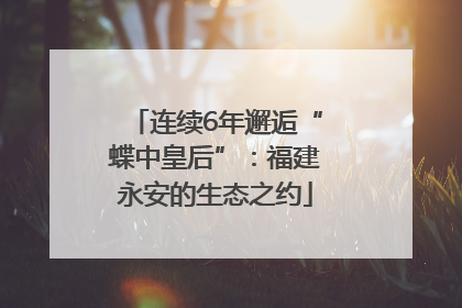 连续6年邂逅“蝶中皇后”：福建永安的生态之约
