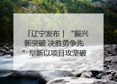 辽宁发布｜“振兴新突破 决胜勇争先”阜新以项目攻坚破解发展瓶颈 经济发展实现良好开局