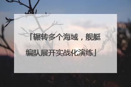 辗转多个海域，舰艇编队展开实战化演练