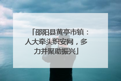邵阳县黄亭市镇：人大牵头织安网，多力并聚助振兴