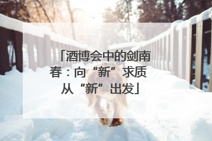 酒博会中的剑南春：向“新”求质 从“新”出发