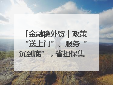 金融稳外贸｜政策“送上门”、服务“沉到底”，省担保集团加力支持外经贸高质量发展