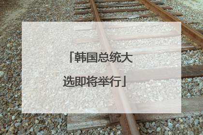 韩国总统大选即将举行