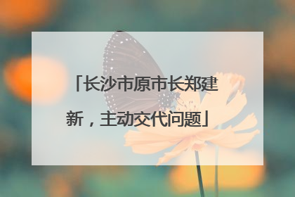 长沙市原市长郑建新，主动交代问题