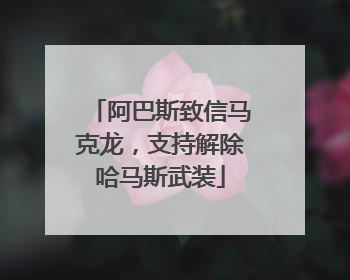阿巴斯致信马克龙，支持解除哈马斯武装