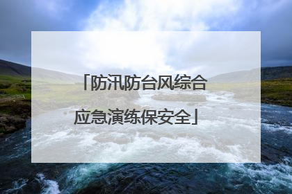防汛防台风综合应急演练保安全