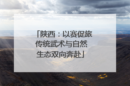 陕西：以赛促旅 传统武术与自然生态双向奔赴