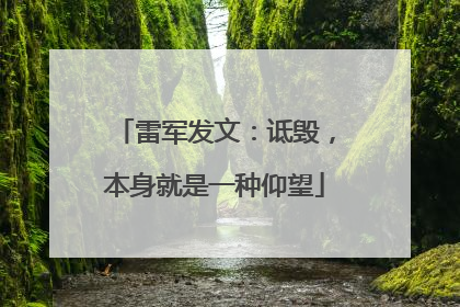 雷军发文：诋毁，本身就是一种仰望