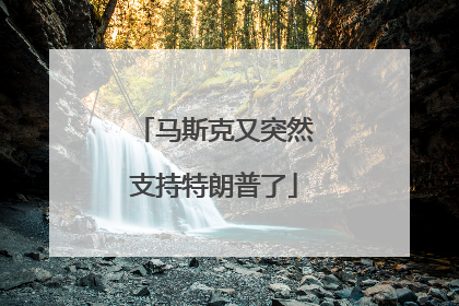 马斯克又突然支持特朗普了
