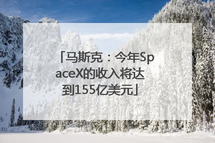 马斯克：今年SpaceX的收入将达到155亿美元