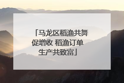 马龙区稻渔共舞促增收 稻渔订单生产共致富
