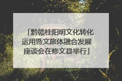 黔赣桂阳明文化转化运用暨文旅体融合发展座谈会在修文县举行