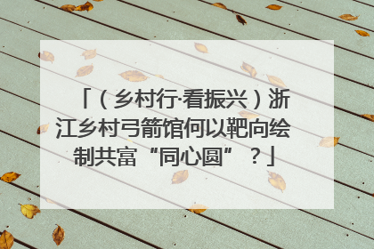 （乡村行·看振兴）浙江乡村弓箭馆何以靶向绘制共富“同心圆”？