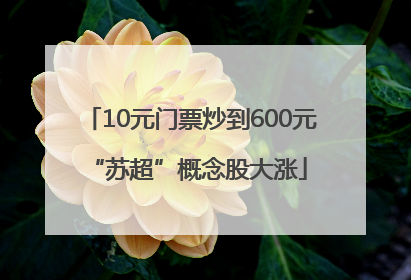 10元门票炒到600元 “苏超”概念股大涨