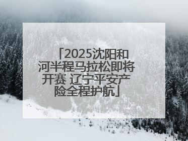 2025沈阳和河半程马拉松即将开赛 辽宁平安产险全程护航