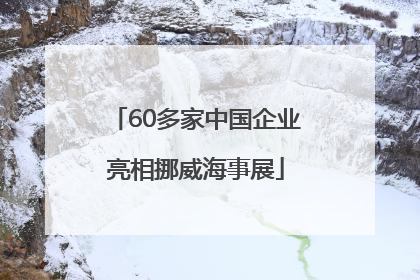 60多家中国企业亮相挪威海事展